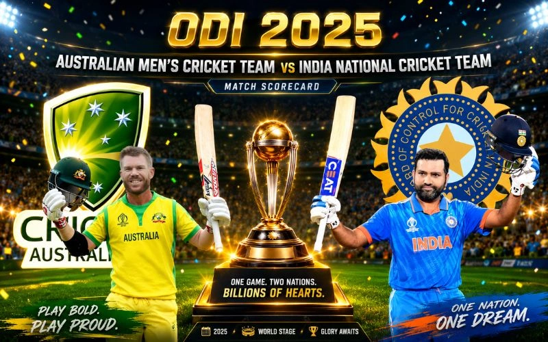 Australian Men’s Cricket Team vs India National Cricket Team Match Scorecard