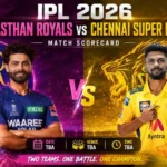 Rajasthan Royals vs Chennai Super Kings Match Scorecard