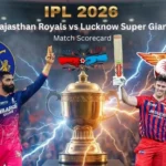 Rajasthan Royals vs Lucknow Super Giants Match Scorecard
