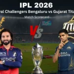 Royal Challengers Bengaluru vs Gujarat Titans Match Scorecard