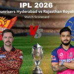 Sunrisers Hyderabad vs Rajasthan Royals Match Scorecard
