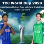 Australia National Cricket Team vs Ireland Cricket Team Match Scorecard