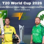 Australia National Cricket Team vs Ireland Cricket Team Match Scorecard