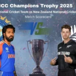 India National Cricket Team vs New Zealand National Cricket Team Match Scorecard