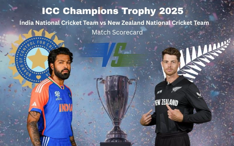 India National Cricket Team vs New Zealand National Cricket Team Match Scorecard