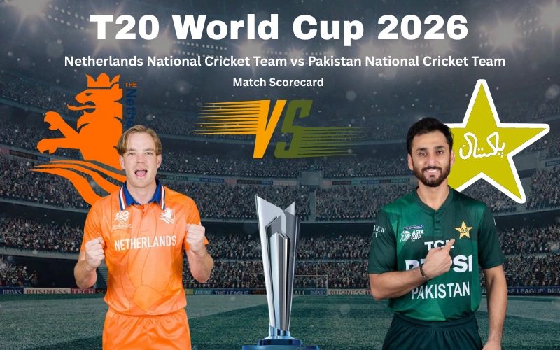 Netherlands National Cricket Team vs Pakistan National Cricket Team Match Scorecard: Pakistan Secures Thrilling 3-Wicket T20 Victory Today