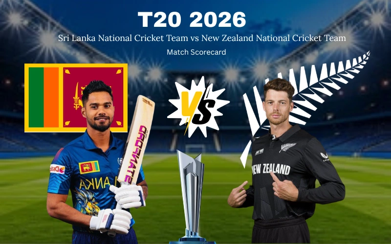 Sri Lanka National Cricket Team vs New Zealand National Cricket Team Match Scorecard: New Zealand Wins by 61 Runs in T20 World Cup 2026