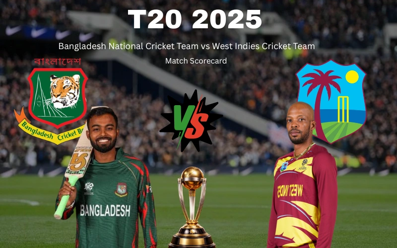 Bangladesh National Cricket Team vs West Indies Cricket Team Match Scorecard: West Indies Clinch Exciting 5-Wicket Victory in 3rd T20I Bangladesh National Cricket Team vs West Indies Cricket Team Match Scorecard: West Indies Clinch Exciting 5-Wicket Victory in 3rd T20I