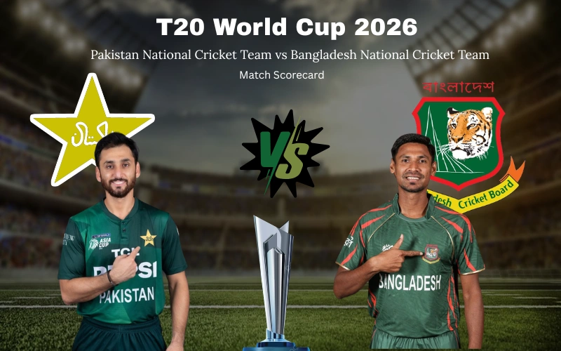 Pakistan National Cricket Team vs Bangladesh National Cricket Team Match Scorecard: Bangladesh Won by 8 Wickets in 1st ODI 2026 Pakistan National Cricket Team vs Bangladesh National Cricket Team Match Scorecard: Bangladesh Won by 8 Wickets in 1st ODI 2026
