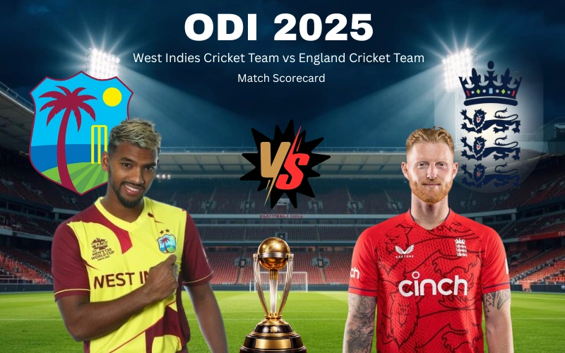 West Indies Cricket Team vs England Cricket Team Match Scorecard: England Thrash West Indies by 238 Runs in 1st ODI