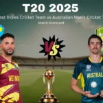 West Indies Cricket Team vs Australian Men’s Cricket Team Match Scorecard: Australia Won by 6 Wickets in Thrilling T20I 2025